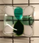 Petal glass trinket dish - 8cm square