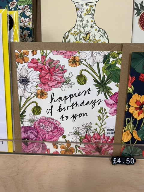 Floral Happy Birthday Greeting Card | Hannah Grace