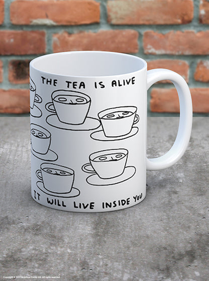 David Shrigley Funny Mug Tea Is Alive