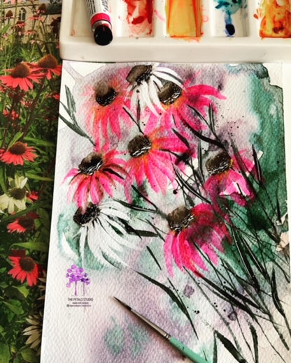 Watercolour Workshop: Echinacea Flower Painting